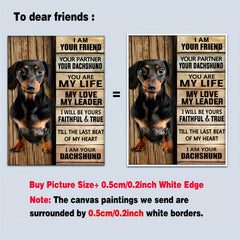 Dog Painting On Canvas Wall Art I Am Your Dog Canvas Poster