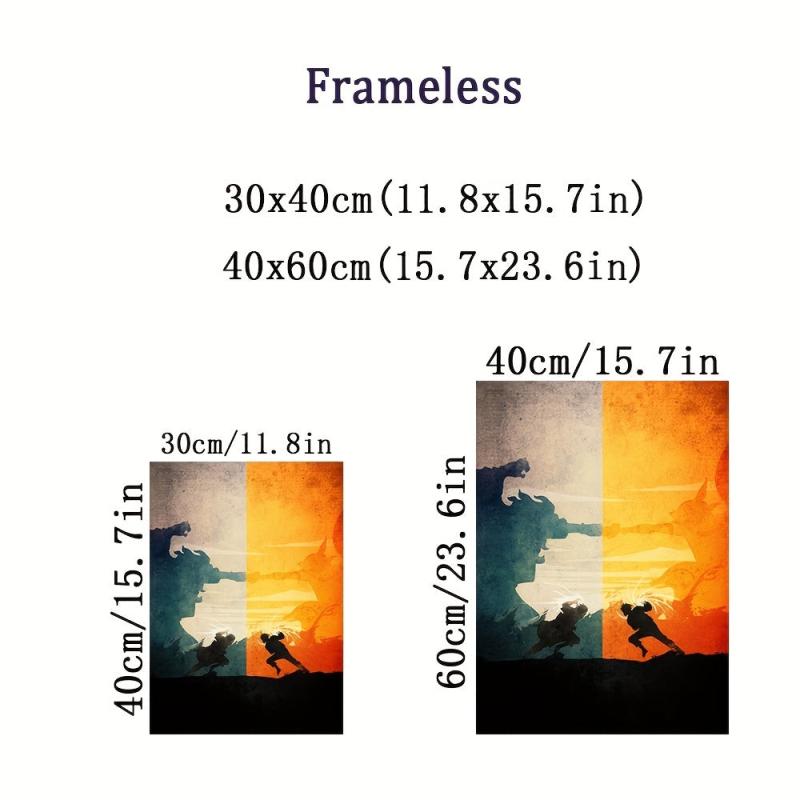 Japanese Anime Poster Cartoon Character Print Home Wall Decor Canvas Painting