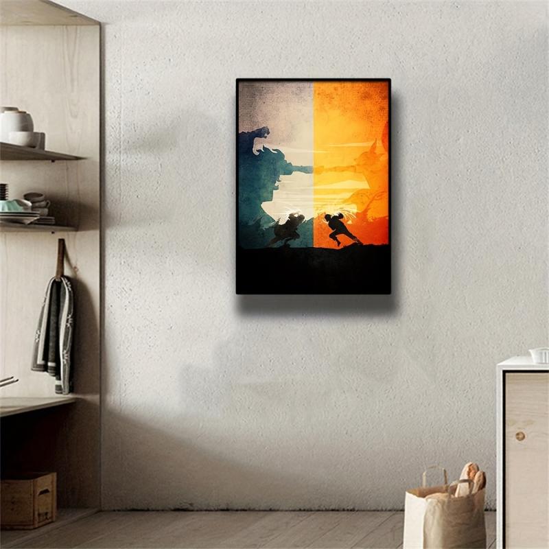 Japanese Anime Poster Cartoon Character Print Home Wall Decor Canvas Painting