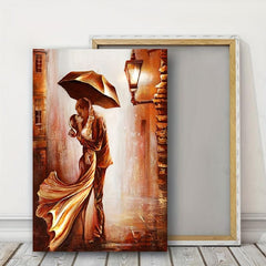 Couple Street Stroll Wall Decoration Painting