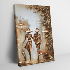 Couple Street Stroll Wall Decoration Painting