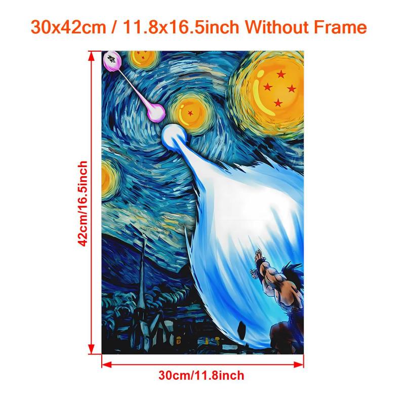1pc Starry Night Painting On Canvas Wall Artwork