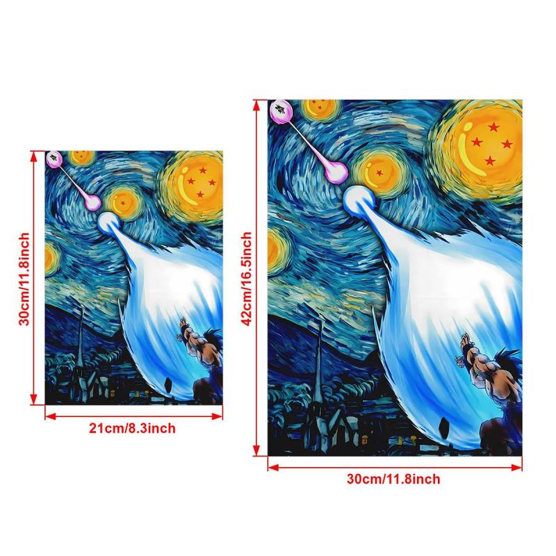 1pc Starry Night Painting On Canvas Wall Artwork