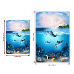 Cartoon Underwater World Shark Canvas Poster