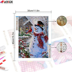 5D Snowman DIY Rhinestone Painting Kit - Christmas Art Kit