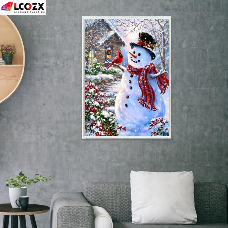 5D Snowman DIY Rhinestone Painting Kit - Christmas Art Kit