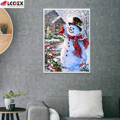 5D Snowman DIY Rhinestone Painting Kit - Christmas Art Kit