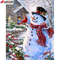 5D Snowman DIY Rhinestone Painting Kit - Christmas Art Kit