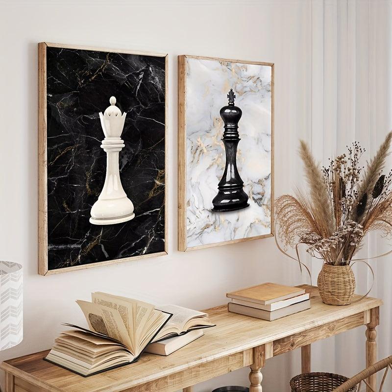Chess King Canvas Print Modern Art Wall Decor