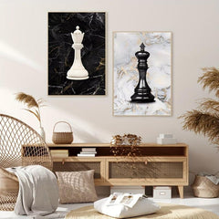 Chess King Canvas Print Modern Art Wall Decor