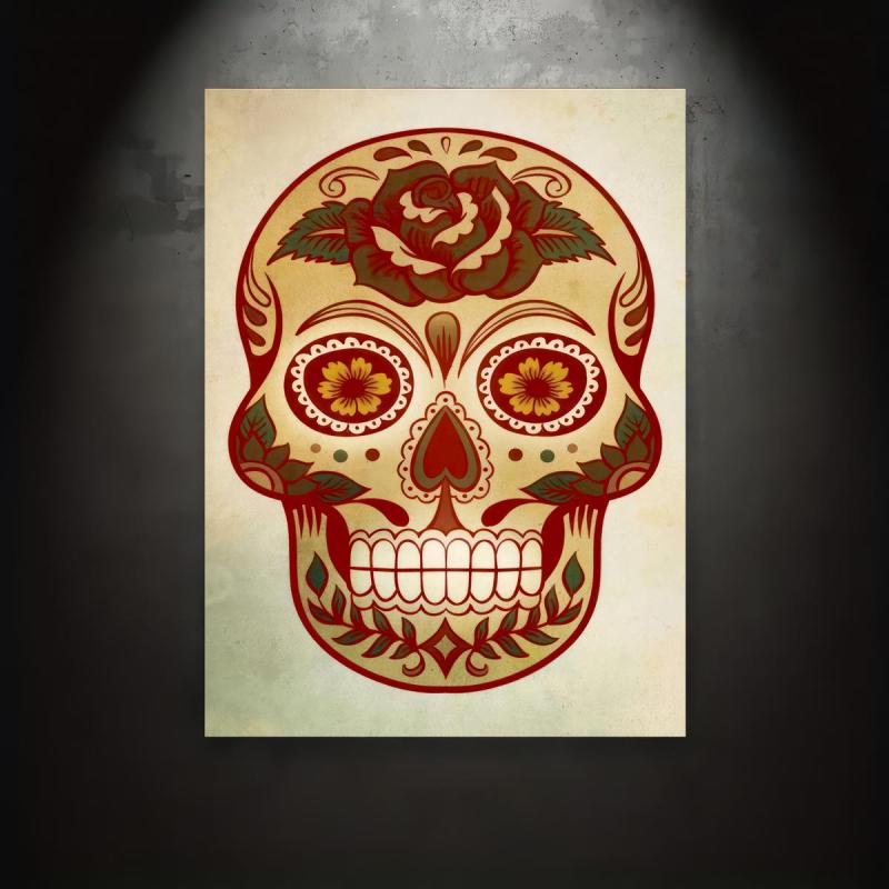 Canvas Poster Modern Art The Dead Skull Ideal Gift For Bedroom Decor
