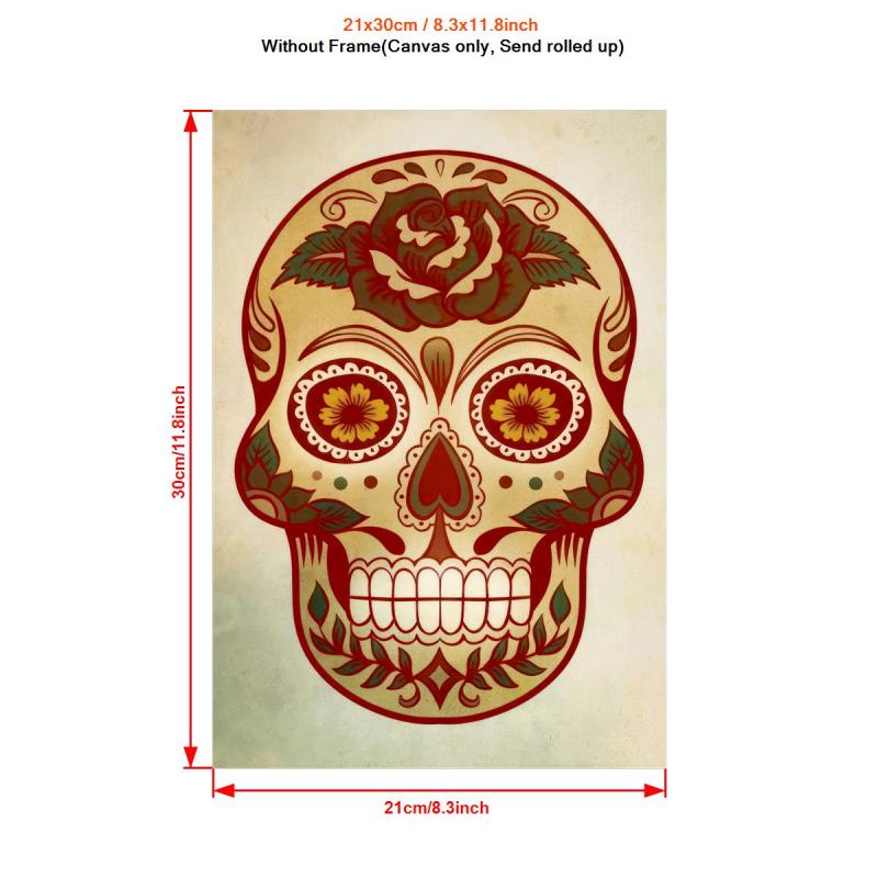 Canvas Poster Modern Art The Dead Skull Ideal Gift For Bedroom Decor