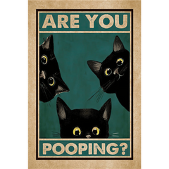 Canvas Poster Three Kittens Abstract Wall Painting Ideal Gift