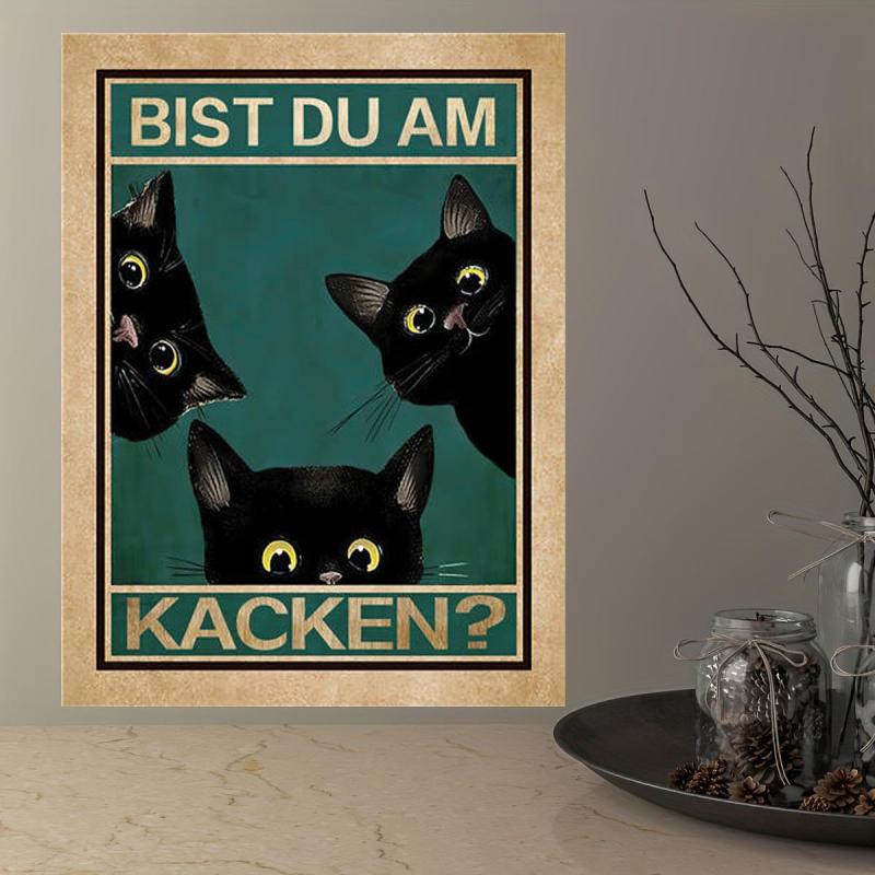 Canvas Poster Three Kittens Abstract Wall Painting Ideal Gift