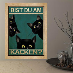 Canvas Poster Three Kittens Abstract Wall Painting Ideal Gift