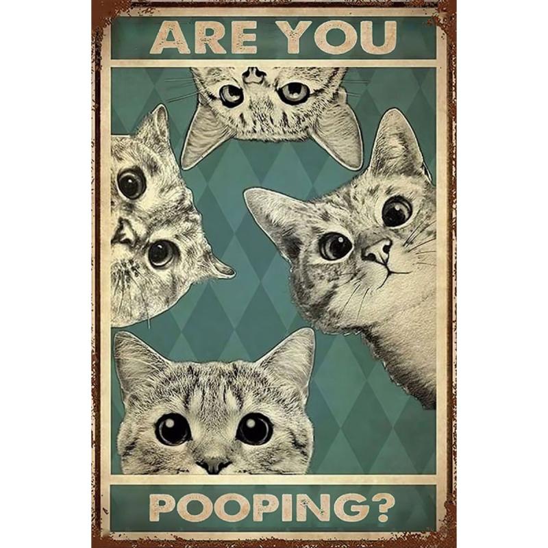 Canvas Poster Three Kittens Abstract Wall Painting Ideal Gift