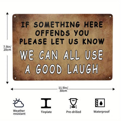 Funny Sarcastic Metal Tin Sign Wall Decor Man Cave Bar A Good Laugh