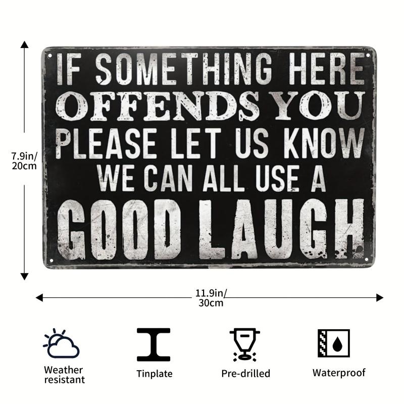 Funny Sarcastic Metal Tin Sign Wall Decor Man Cave Bar A Good Laugh