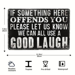 Funny Sarcastic Metal Tin Sign Wall Decor Man Cave Bar A Good Laugh