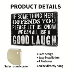 Funny Sarcastic Metal Tin Sign Wall Decor Man Cave Bar A Good Laugh