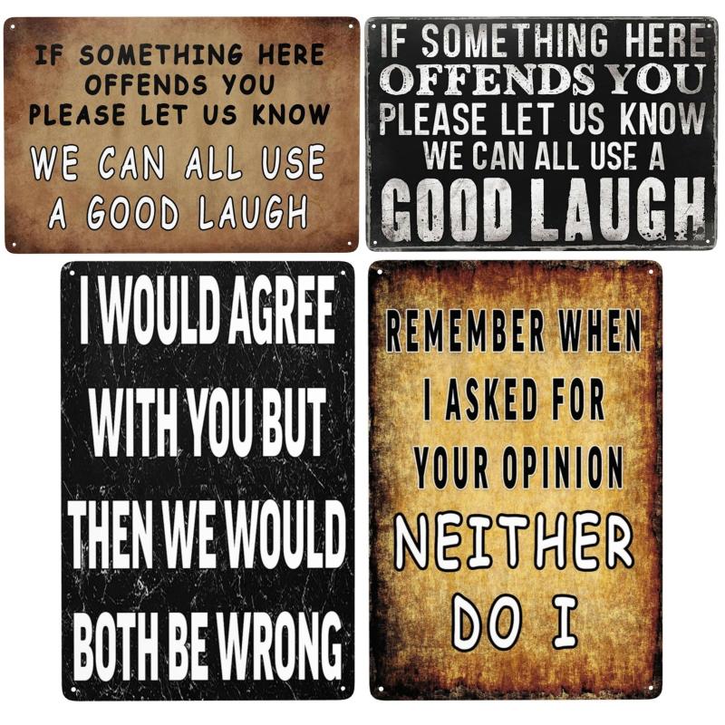 Funny Sarcastic Metal Tin Sign Wall Decor Man Cave Bar A Good Laugh