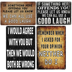 Funny Sarcastic Metal Tin Sign Wall Decor Man Cave Bar A Good Laugh