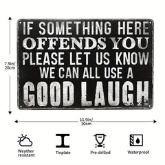 Funny Sarcastic Metal Tin Sign Wall Decor Man Cave Bar A Good Laugh