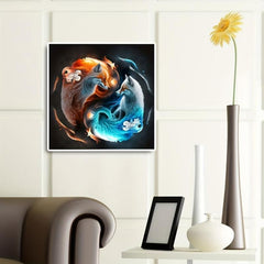 Relaxing 5D Diamond Painting Kit Full Drill Round Drill Wall Decor Gift 25x25cm