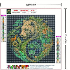 Relaxing 5D Diamond Painting Kit Full Drill Round Drill Wall Decor Gift 25x25cm