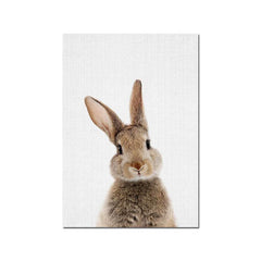 2pcs Retro Bunny Rabbit Tail Canvas Posters for Home Decor