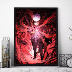Red Abstract Anime Artistic Poster Wall Art Canvas Painting Boys Gift