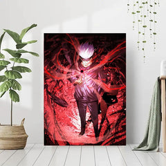 Red Abstract Anime Artistic Poster Wall Art Canvas Painting Boys Gift