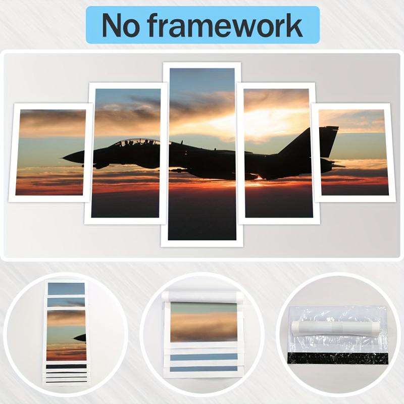 5pcs Canvas Art Fighter Home Decor Gift Bedroom Wall Art Fall Decor