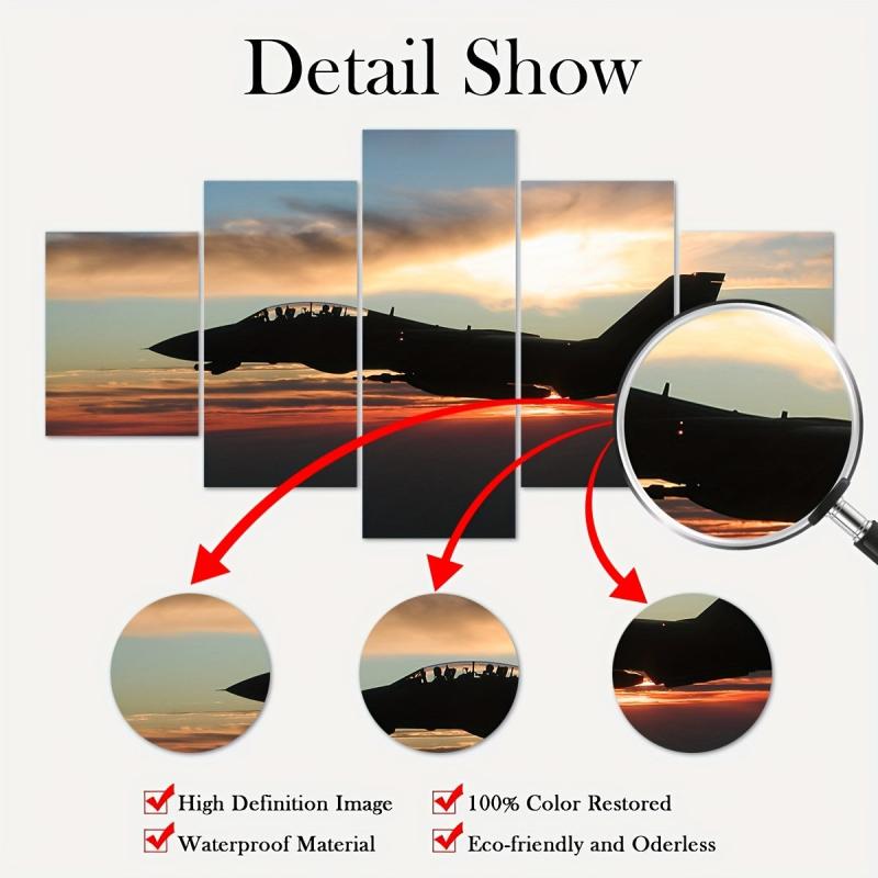 5pcs Canvas Art Fighter Home Decor Gift Bedroom Wall Art Fall Decor