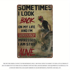 Vintage Motorcycle Skulls Tin Sign for Bars and Restaurants