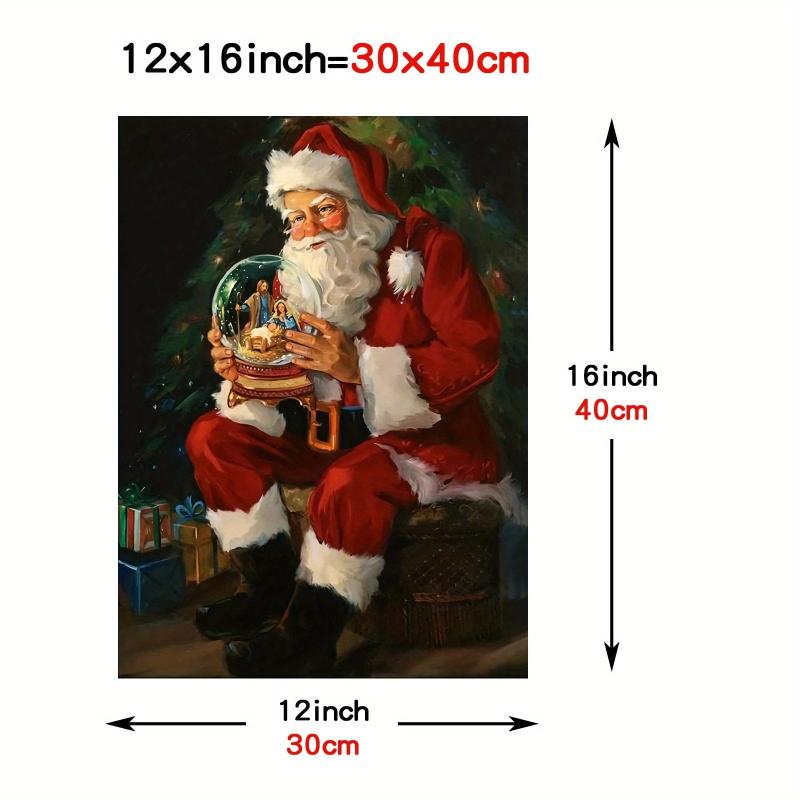 Christmas Santa Claus Print On Canvas HD Abstract Office Wall Art