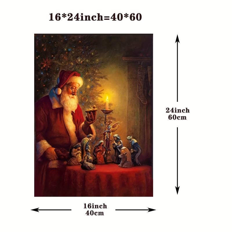 Christmas Santa Claus Print On Canvas HD Abstract Office Wall Art