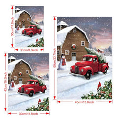 Christmas Canvas Poster Modern Art Snowman Poster Wall Art