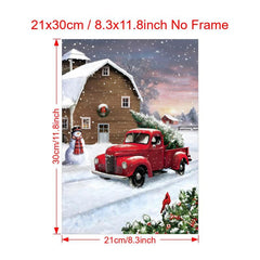 Christmas Canvas Poster Modern Art Snowman Poster Wall Art