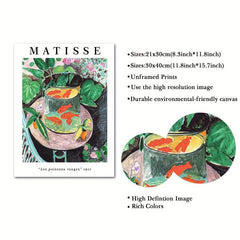 6pcs Matisse Abstract Canvas Wall Art Prints