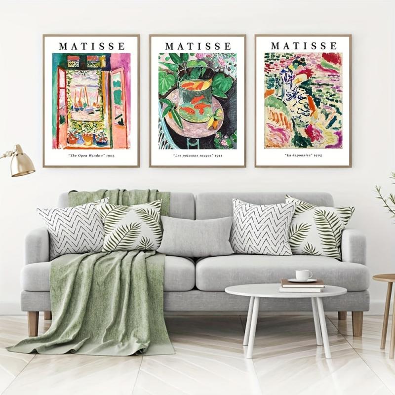 6pcs Matisse Abstract Canvas Wall Art Prints