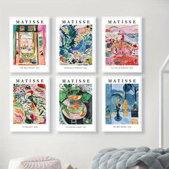 6pcs Matisse Abstract Canvas Wall Art Prints