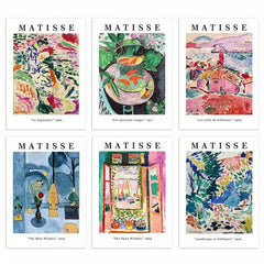 6pcs Matisse Abstract Canvas Wall Art Prints