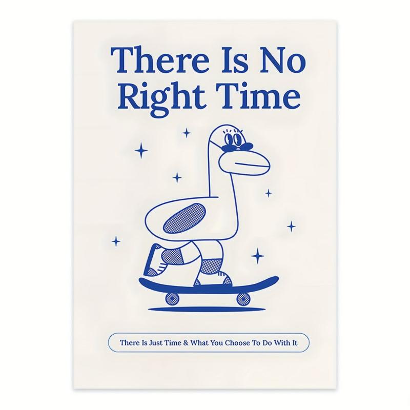Skateboard Duck Canvas Art Poster for Home Decor