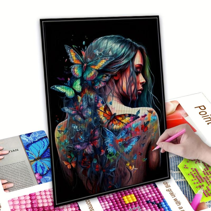 Butterfly Diamond Painting Kit for Adults - 5D DIY Diamond Art Embroidery Craft
