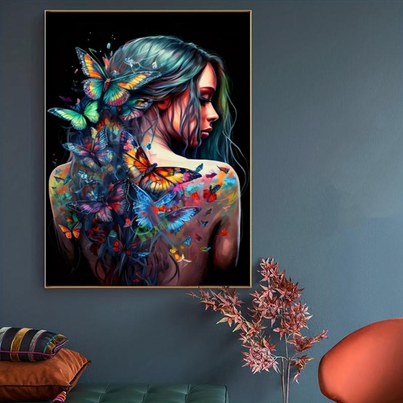 Butterfly Diamond Painting Kit for Adults - 5D DIY Diamond Art Embroidery Craft
