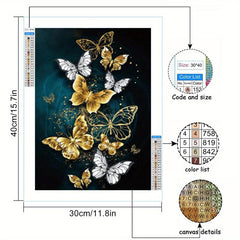 Butterfly 5D Diamond Painting Kit for Adults DIY Paint Full Drill Diamonds