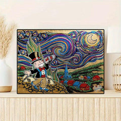 Starry Sky Monopoly Dollars Money Painting On Canvas Wall Art