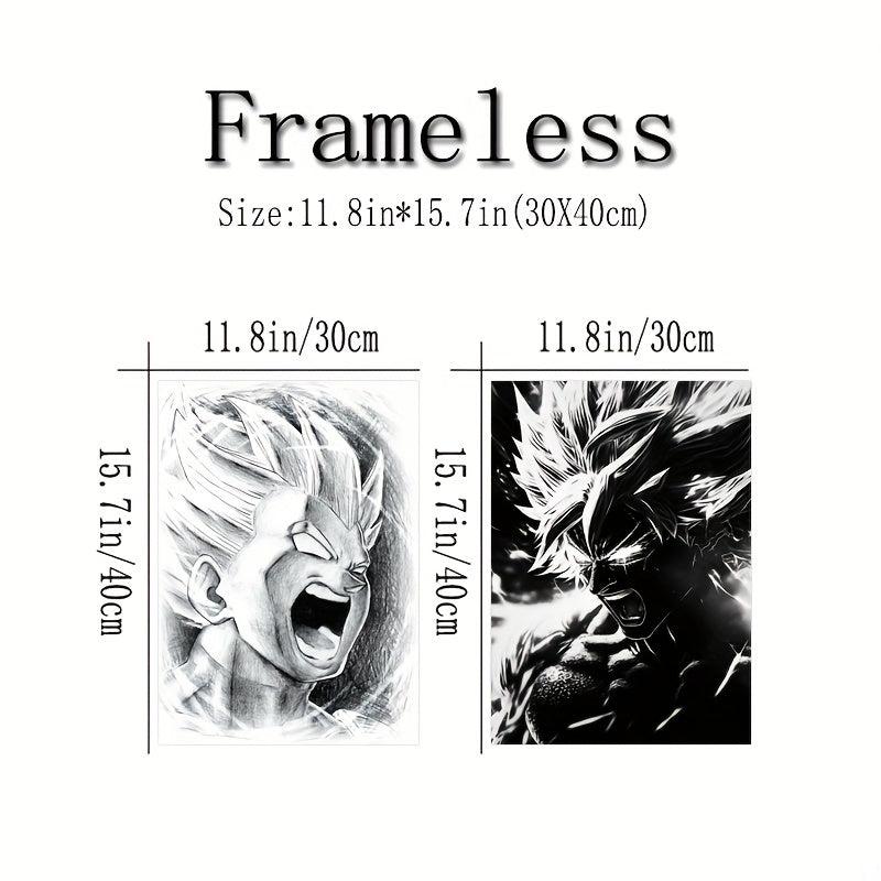 2pcs Anime Posters Vintage Home Room Art Canvas Painting Children Gift