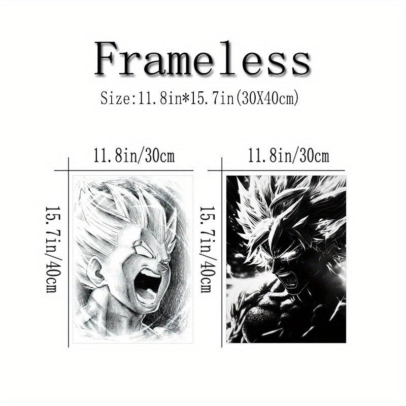 2pcs Anime Posters Vintage Home Room Art Canvas Painting Children Gift